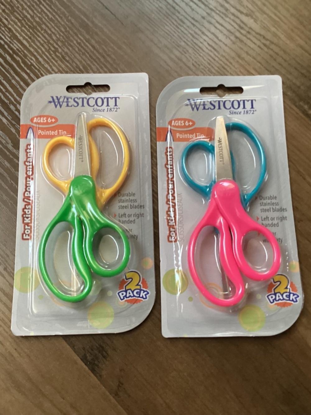 Westcott kids pointed tip scissors bundle NEW